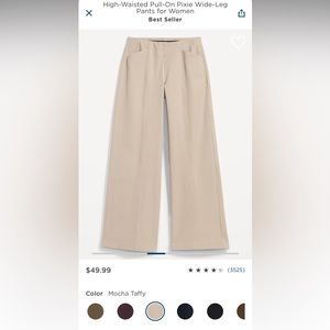 Old Navy women’s high-waisted pull on Pixie wide leg pants. Size: XL